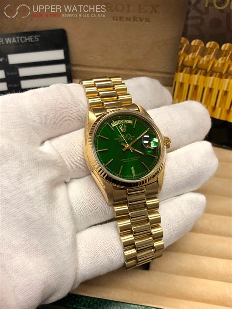 rolex day date 41 green|rolex oyster day date price.